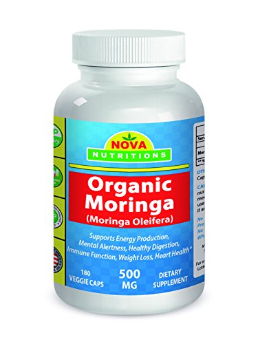 Nova Nutritions ORGANIC Moringa 500 mg 180 Veggie Capsules Nova Nutritions ORGANIC Moringa 500 mg 180 Veggie Capsules