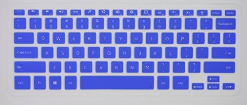HYAIT 1Pcs Colorful Silicone Keyboard Protector Skin Cover for Dell Inspiron14HR/14HR(7000 Series),7437 SEMI-BLUE