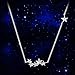 Tabwing Women's Sterling Silver 6 Stars Pendant Short Necklace