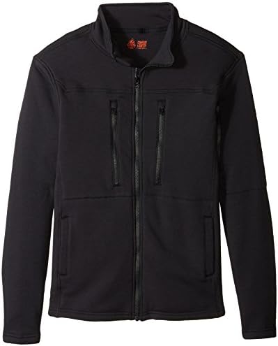 Justin Flame Resistant Men's Polartec Fleece Jacket With Wind Pro Technology, Black, 2X-Large/Regular