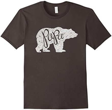 Mens Papa Bear Shirt Graphic Tee XL Asphalt
