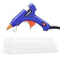 Hot Glue Gun, TopElek Mini Glue Gun Kit with 30pcs Glue Sticks, High Temperature Melting Glue Gun for DIY Small Projects, Arts and Crafts, Home Quick Repairs,Artistic Creation(20 Watts, Blue)
