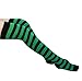 Raylarnia Women's Extra Long Opaque Striped Over Knee High Stockings Socks (Black/Green Strips)