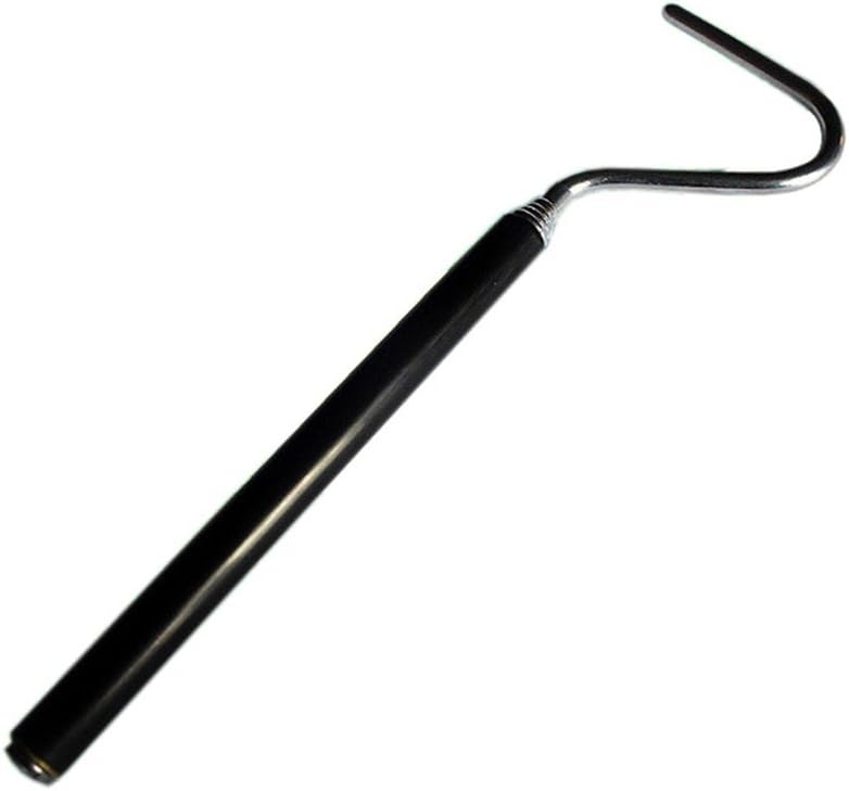 Wildgirl Portable Stainless Steel Snake Hook Retractable Catching Snake Tool Telescopic Shaft (Black)