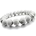 INBLUE Women,Men's 10mm Energy Bracelet Link Wrist Energy Stone White Howlite Turquoise Buddha Mala Bead Elastic