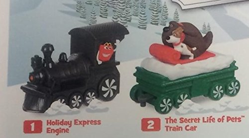 Mcdonalds 2017 HOLIDAY EXPRESS - #1 HOLIDAY EXPRESS ENGINE & #2 SECRET LIFE OF PETS TRAIN CAR