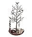 Jqworkland Silver Birds Tree Jewelry Stand Display Earring Necklace Holder Organizer Rack Tower-silver