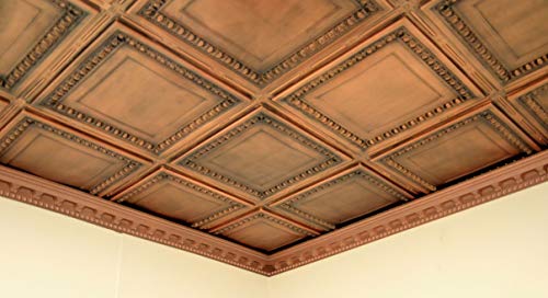 Talissadecor Grid Covers For Ceiling Tiles In Aged Copper Pack Of