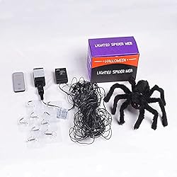 kemooie 120 Led 4.92FT Giant Spider Web Lights with