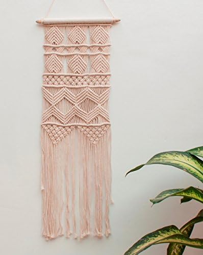 RawyalCrafts Handmade Macrame Wall Hanging- Woven Wall Art- Macrame Tapestry - Boho Wall Decor- Textile Wall hanging – 30”L X 12”W By