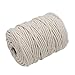 Tenn Well 4mm Macrame Cord, 165 Feet 3Ply Twisted Cotton Rope for Making Wall Hangings, Plant Hangers, Dream Catchers, Craft Projects and Decoration