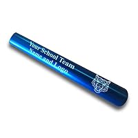 Hat Shark Custom Blue Aluminum Track and Field Relay Baton Personalized Gift - Your Team Name and Logo Engraved