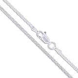 Sterling Silver Diamond-Cut Wheat Chain 1.5mm Solid