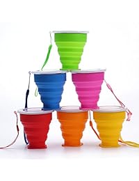Fulemay Taza plegable portátil   Taza de silicona