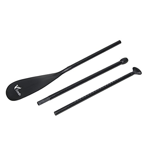 Fiberglass Telescopic SUP Paddle, Adjustable Black Color Paddle, 3 Collapsible Parts, by Freein