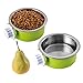 Ordermore Crate Bowl,Stainless Steel Removable Hanging Food Water Bowl Cage Coop Cup for Dogs,Cats,Birds,Small Animals,Holds 14 Ounce