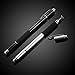 Stylus for Touch Screens, MEKO 3-in-1 High Sensitivity (Disc, Fiber, and Ink) Stylus Pen for iPad iPhone Android Samsung Phone Tablets All Capacitive Touch Screens-2 Pack (Black/White)
