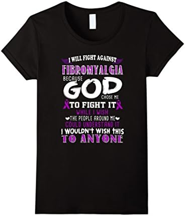 Women's Fibromyalgia T Shirt - Fibromyalgia Awareness Shirt Small Black