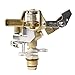 M PLUS Heavy Duty Brass Impact Sprinkler Adjustable Coverage Pattern Spray Distance Spray Flow for Garden Lawn