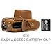 MegaGear Ever Ready Protective Leather Camera Case, Bag for Panasonic LUMIX LX100, DMC-LX100 Camera (Light Brown) (Model: MG663)