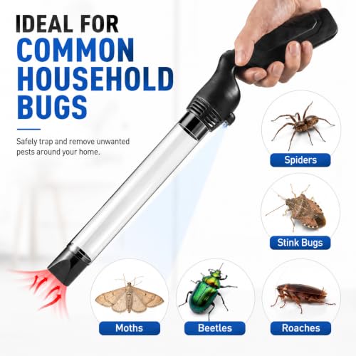 2 Pack Upgraded Bug Vacuum with Long Nozzle Cordless Spider Vacuum Catcher photo 11