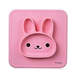 Pink Silicone Baby Placemat with Suction 1 Divided Kids Plates Dinner Mat for Toddlers, Babies, Kids and Infants BPA Free with Strong Sticky Table Suction Dishwasher and Microwave Safe