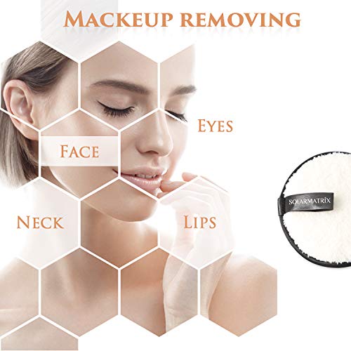 Reusable Makeup Remover Pads: 7-Pack (3.7inch) Coming with Laundry Bag, Travel Bag and 3 Eye Pads - Soft Chemical-free Facial Cotton Pads- Perfect for Facial Cleansing