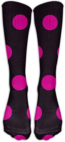 Cool Circles Art Pink Black Fashion, Stylish, Comfortable, Soft Stockings Knee High Socks For Girls And Women, Easy To Clean