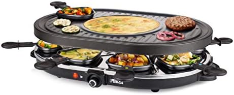 Princess Party Raclette avec 8 Ovale Grille Noir - Cuisine A Vivre Princess Party Raclette avec 8 Ovale Grille Noir