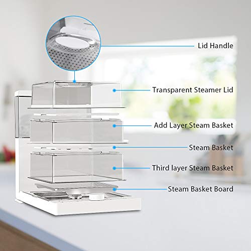 Electric Food Steamer, Foldable Baby Food Steamers for for Cooking