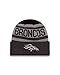 New Era NFL Denver Broncos Unisex NFL Black & Gray Biggest Fan 2.0 Cuff Knit Beanie, Black/Grey,One Size