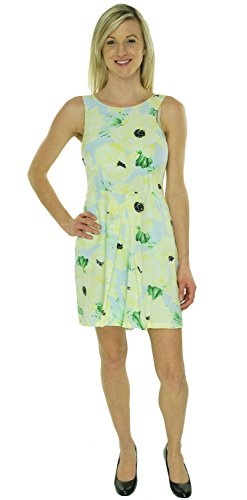 French Connection Women's Sleeveless Print Romper Ice Clear 2