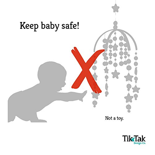 Baby Crib Mobile by Tik Tak Design Co – Felt Ball Mobile for Your Boy or Girl Babies Bed Room – 100% NZ Wool - Designer Colors to Match Your Nursery and Delight Your Child - Thumbnail 6