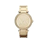 Michael Kors Goldtone Parker Watch with MK Logo On Dial