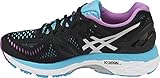 ASICS Womens Gel-Kayano 23 Running Shoe, Onyx/Silver/Aquarium, 8.5 B(M) US