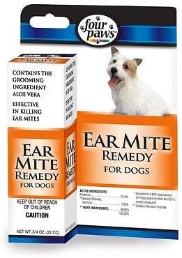 Four Paws Ear Mite Remedy for Dogs 0.75 fl oz