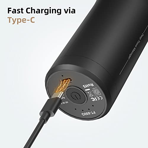 Massagepistole Mini, FIT KING Massage Pistole Massage Gun Tragbare Masagepistoll Massagegerät Muskelmassagepistole, zur Eine Schnelle Muskelreparatur, mit Ladeanschluss Typ C