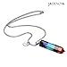 JADENOVA 7 Chakra Stones Necklace Gemstone Pendant Necklace Energy Healing Crystal Divination Pendulum For Women (Cone Hexagonal, 18 Inches Stainless Steel Chain)