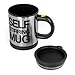 Towallmark Self Stirring Mug Office Coffee Tea Cup Mix Mixing Stir Gag Gift