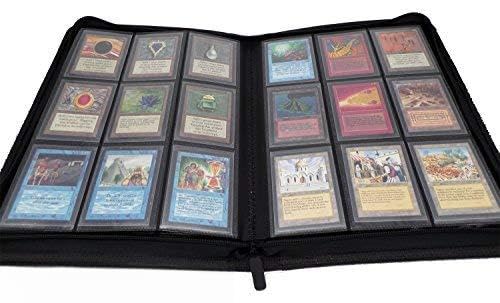 docsmagic.de Premium Pro-Player 9-Pocket Zip-Album Black - 360 Card Binder - MTG - PKM - YGO