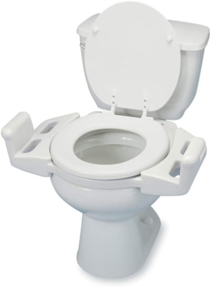 SP Ableware - 53292 Maddak Elevated Push Up Toilet Seat with Armrest: Health & Personal Care