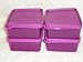 Tupperware Square Away Mini Snack Set 4pc in Purple