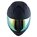 Motorcycle Street Bike Matt Solid Black Full Face Adult Helmet