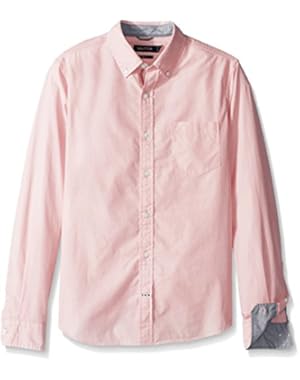 Men's Long Sleeve Solid Button Down Shirt