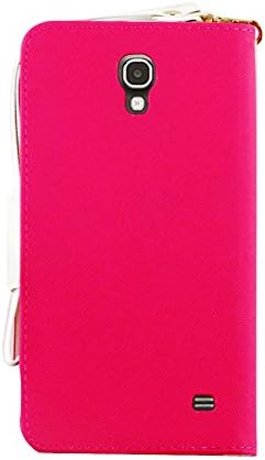 NEX 3 in 1 2-Tone Wallet Case with Wrist Strap for Samsung Galaxy Mega 2/G7508Q - Non-Retail Packaging - Rose/Red/White