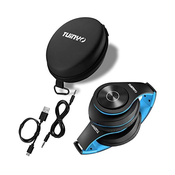 Bluetooth-Headphones-WirelessTuinyo-Over-Ear-Stereo-Wireless-Headset-35H-Playtime-with-deep-bass-Soft-Memory-Protein-Earmuffs-Built-in-Mic-Wired-Mode-PCCell-PhonesTV-BlackBlue TUINYO Bluetooth Headphones Wireless, Over Ear Stereo Wireless Headset 40H Playtime with deep bass, Soft Memory-Protein…