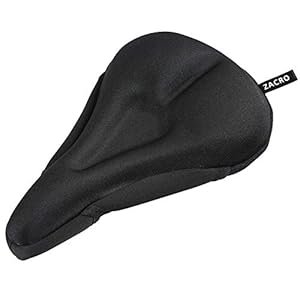 Zacro Fietsgel zadelhoes met reflecterende strepen, extra zacht fietszadelkussen, kussen met waterdichte en stofdichte…