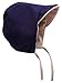 N'Ice Caps Baby Boy Reversible and Solid Cotton Twill Helmet Bonnet (Infant Large (12 Months), tan/Navy Reversible)
