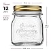 Bormioli Rocco Quattro Stagioni Glass Mason Jars 8.5 Ounce Mini Jars (12-Pack) with Metal Airtight Lid, For Jam, Jelly, baby food, Crafts, Spices, Dry Food Storage, Wedding favors, Decorating Jar