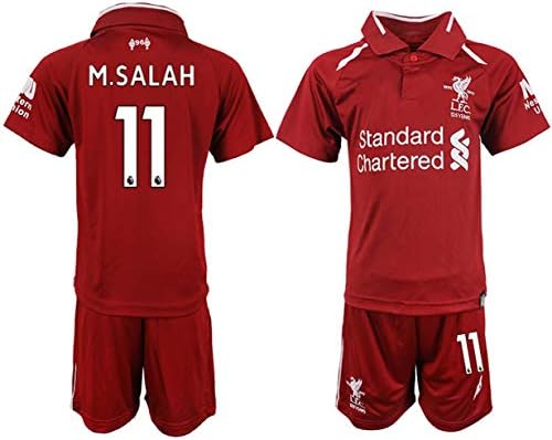 INFANjsy 2018/19 Liverpool Salah #11 Kid Soccer Jersey Kit:Shirt,Short